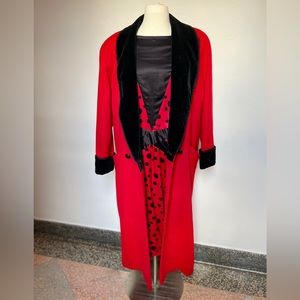 John Weitz Frostmann wool red coat, No size tag, estimate size medium-large